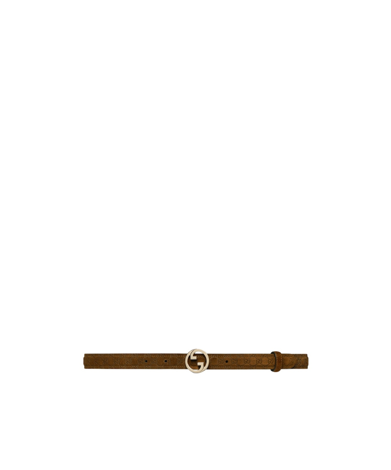 Gucci Blondie Thin Belt In Brown