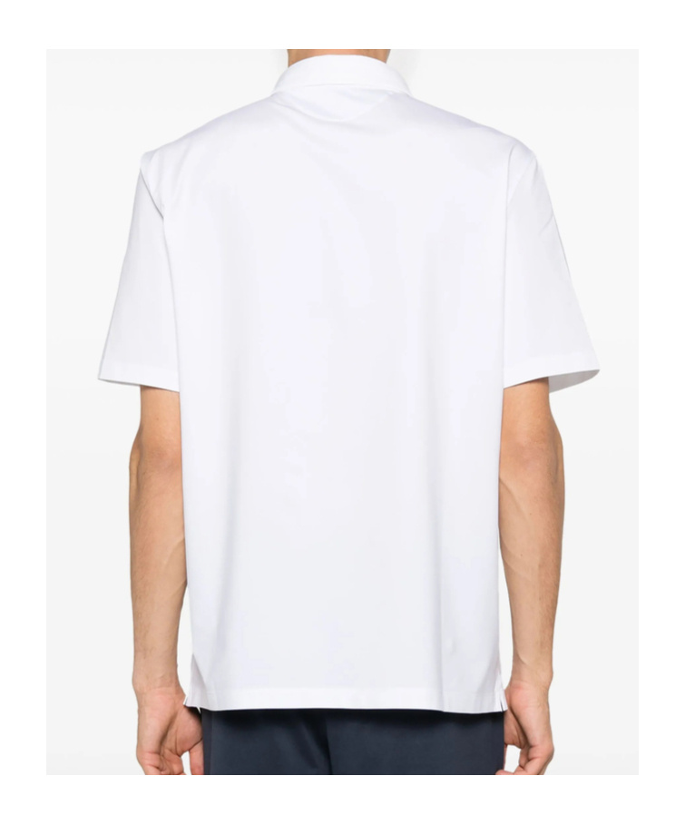 Brunello Cucinelli Polo Shirt With Lapel Short Sleeve In White