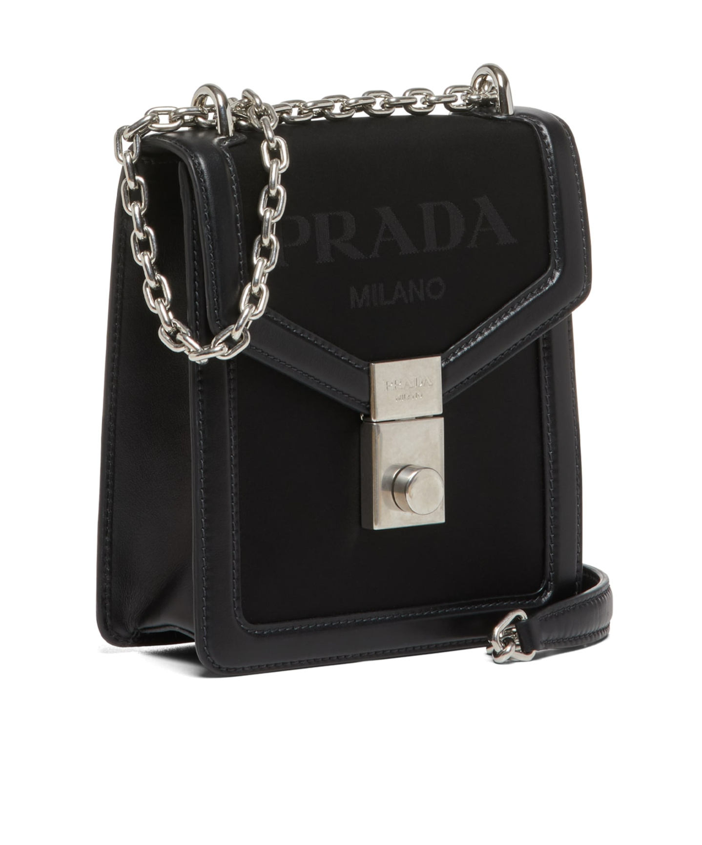 Prada Flap Crossbody Bag In Black