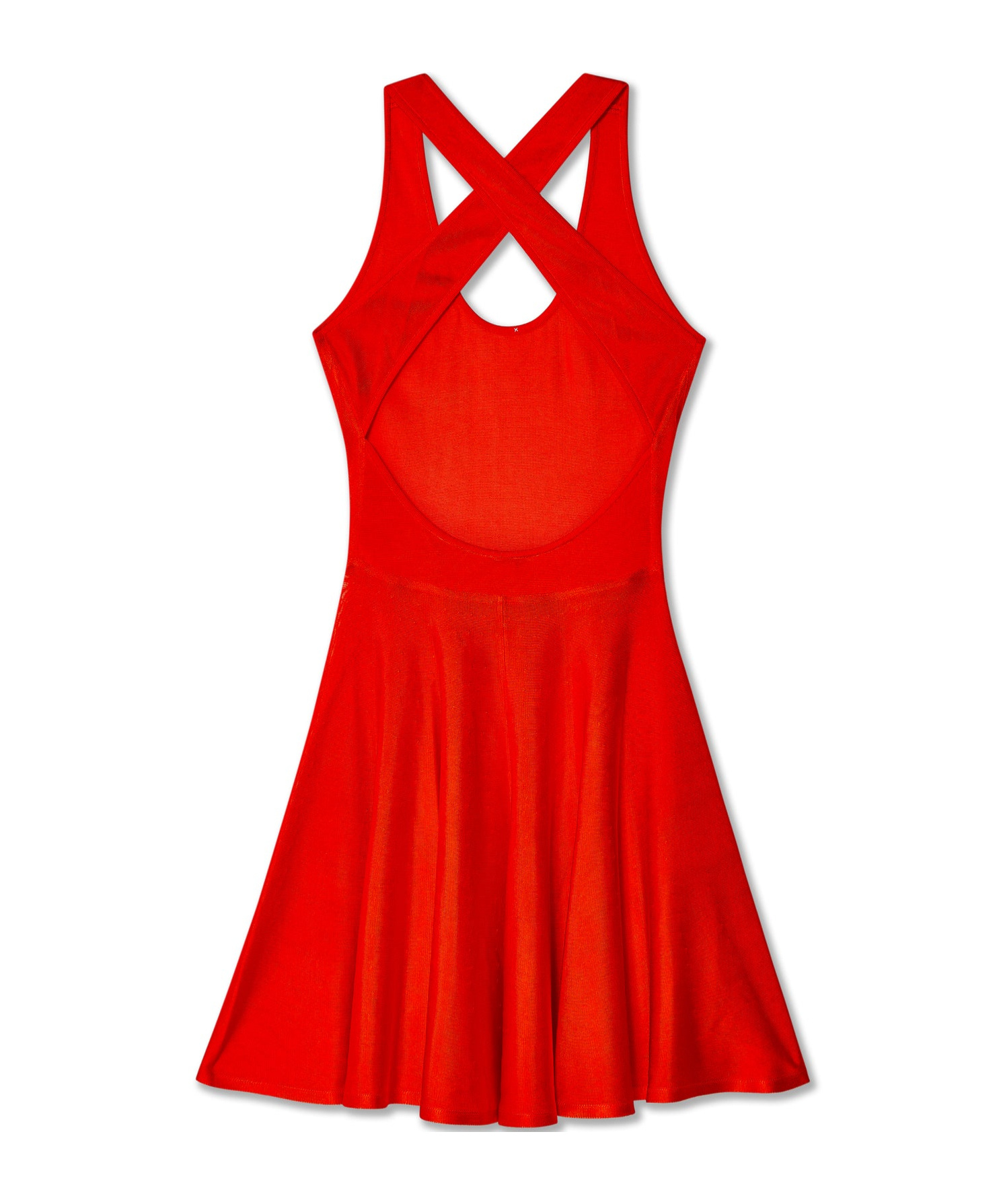 ALAÏA CRISS-CROSS FLARED MINIDRESS