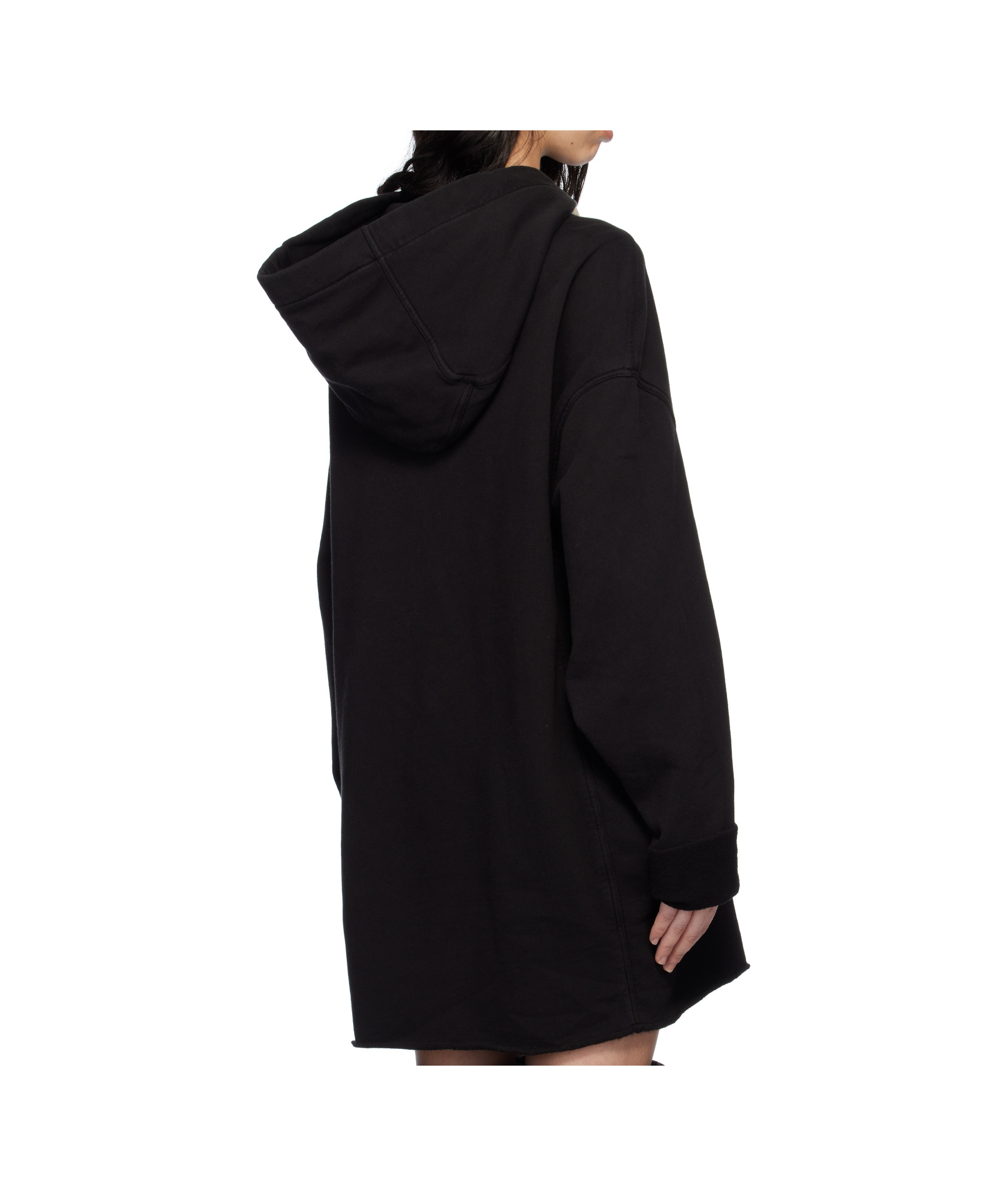 Rick Owens Drkshdw Black Hollywood Peter Hoodie In Black