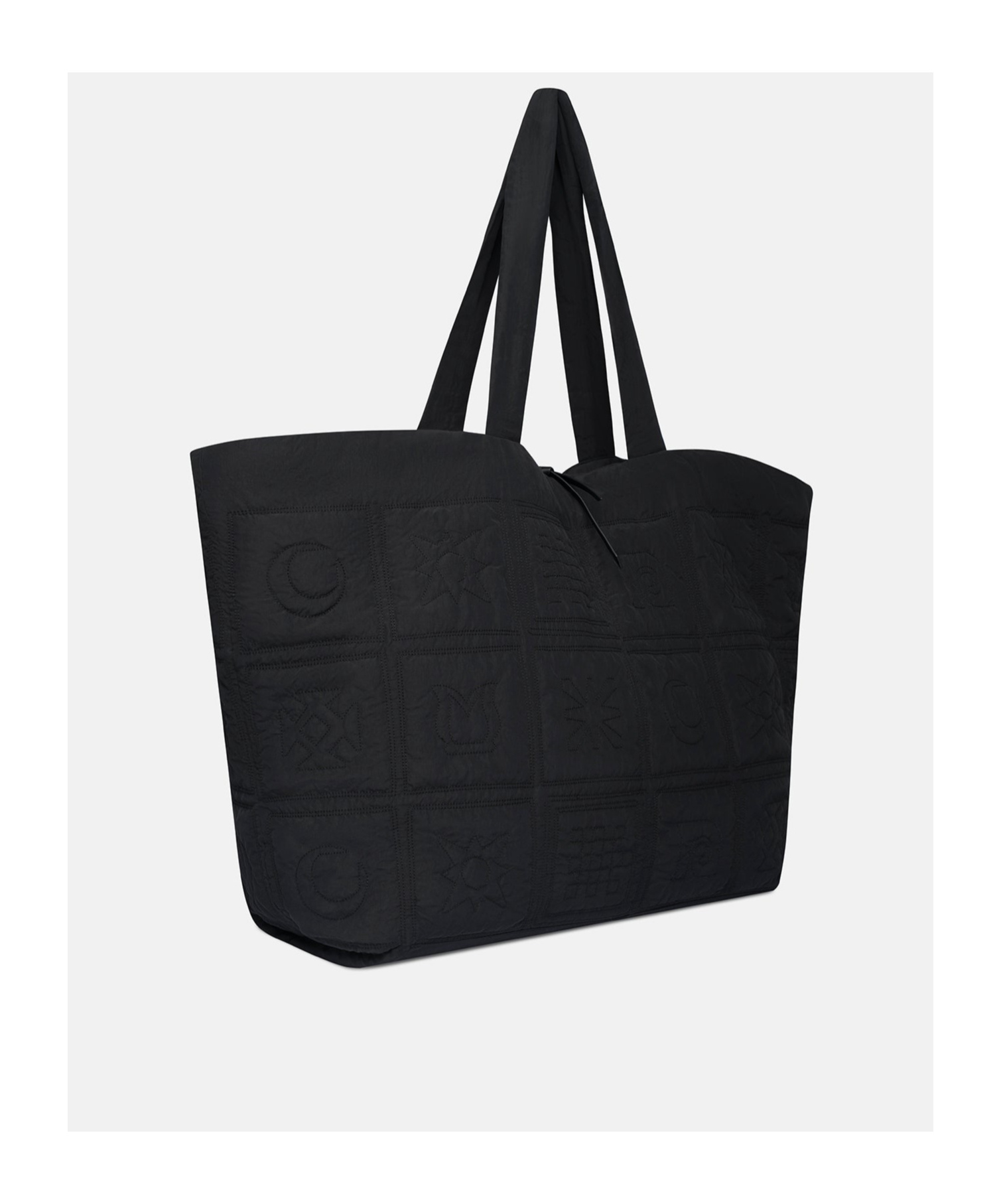 Nanushka Quilted Tech-poplin Tote In Black