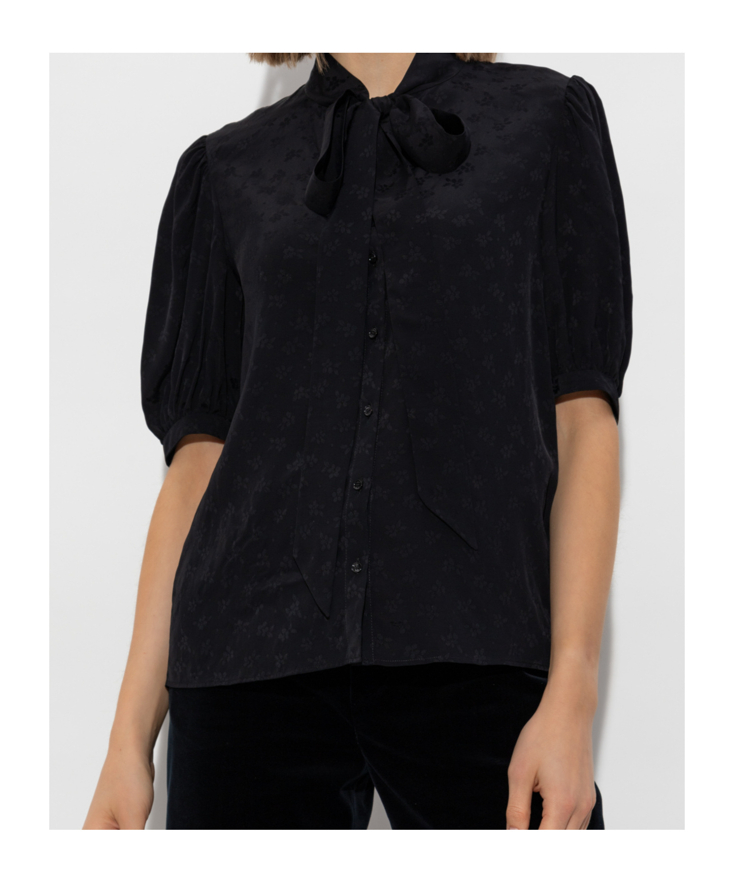 Chloé Floral Pattern Blouse In Black