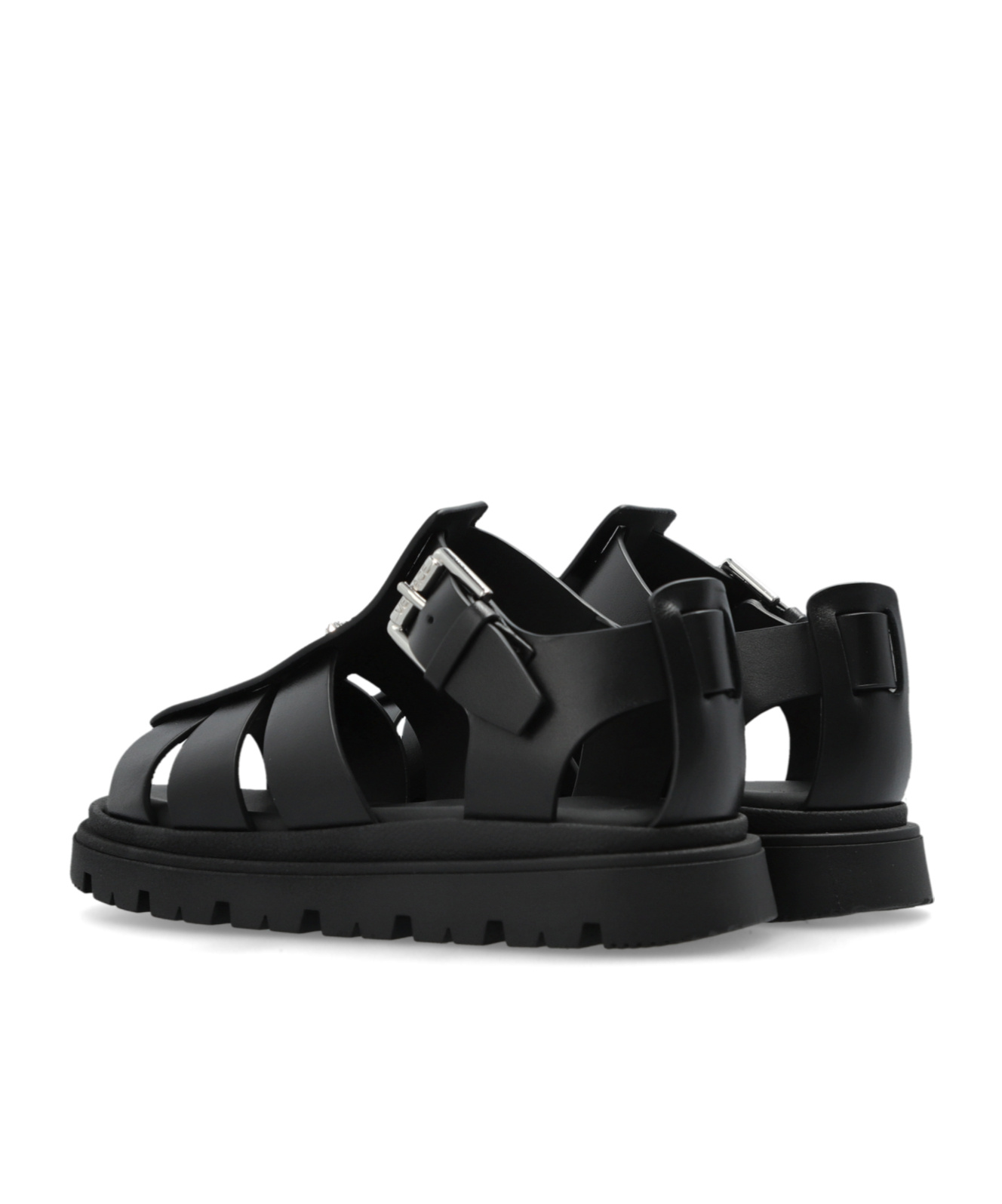 Versace Platform Sandals In Black