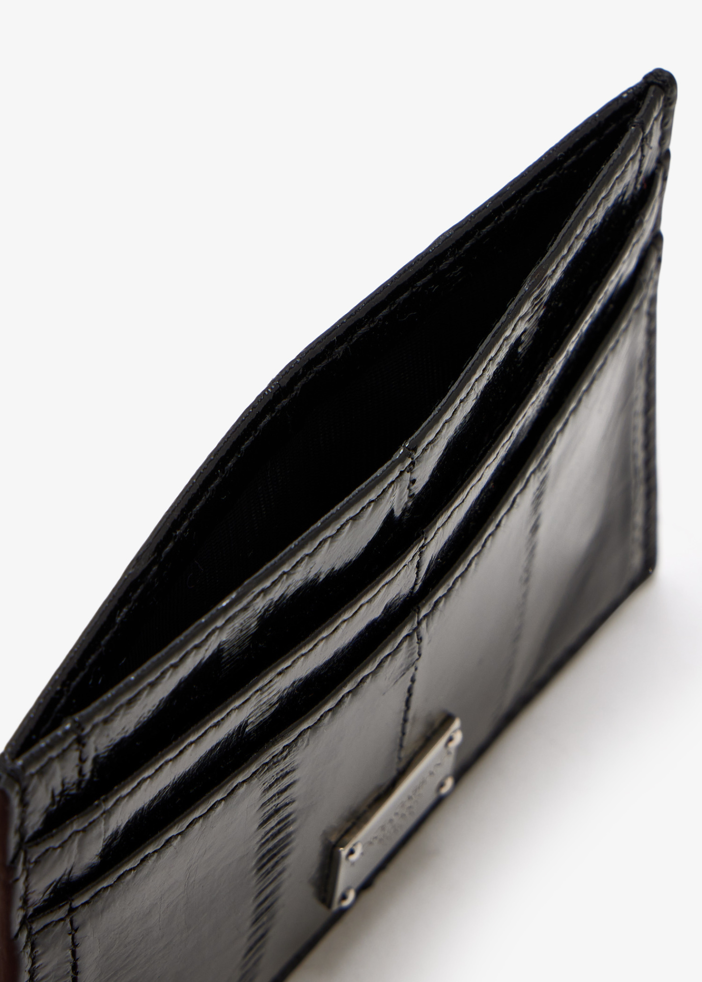 Dolce & Gabbana Textured Leather Card Holder In Black