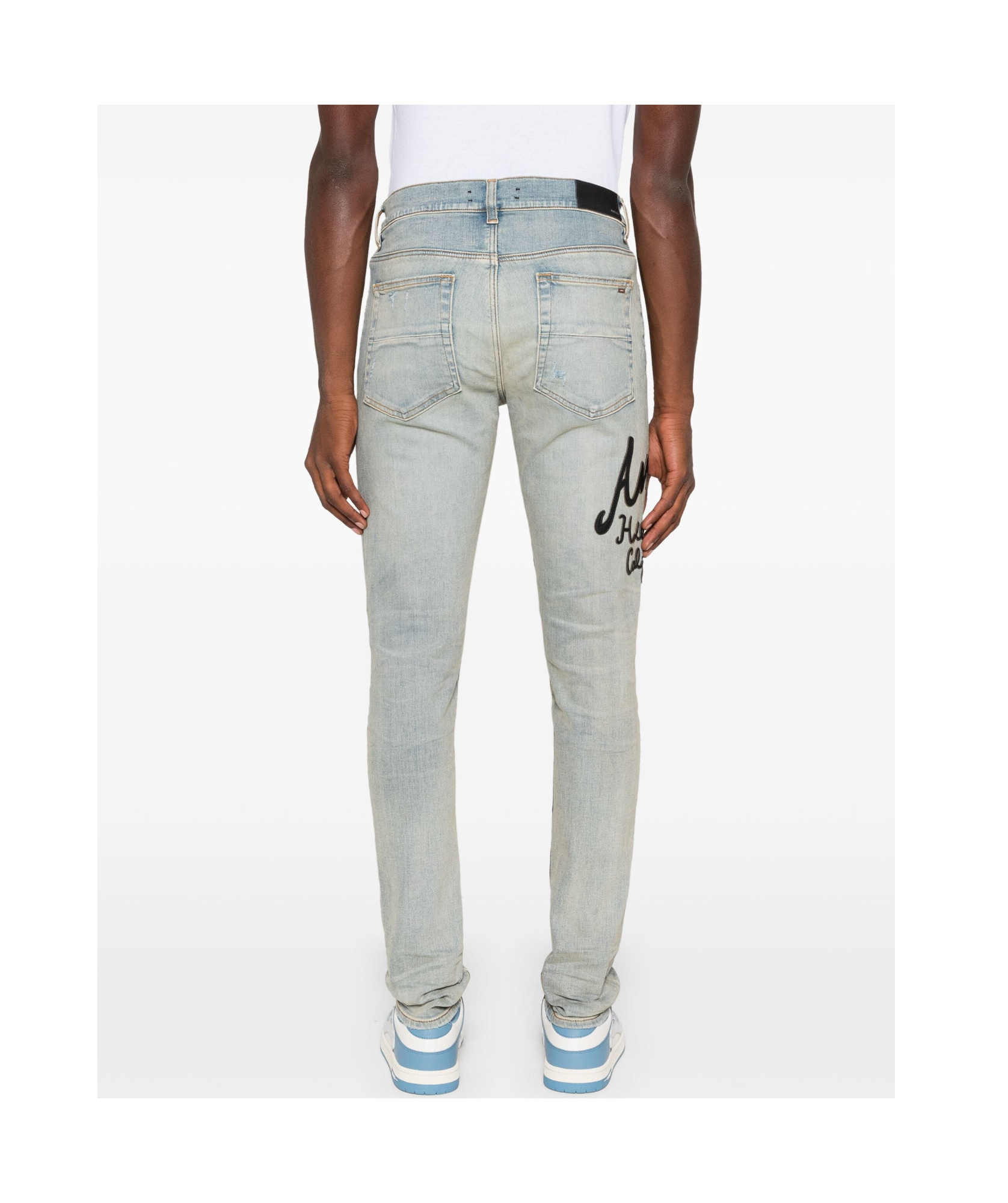 Amiri Belt-loop Jeans In Gray