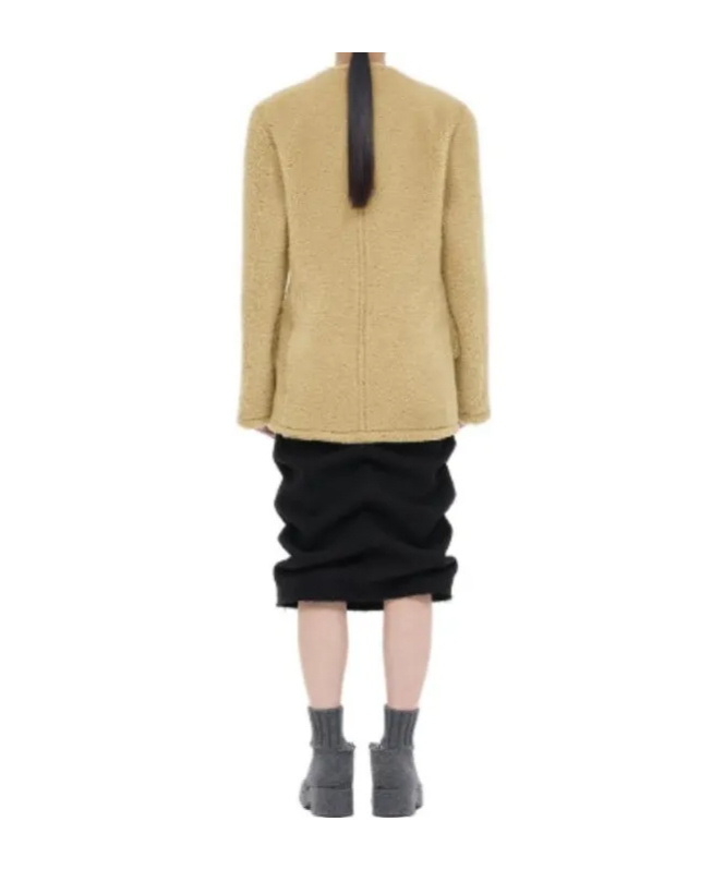 We11 Done Black Tucked Midi Skirt In Black