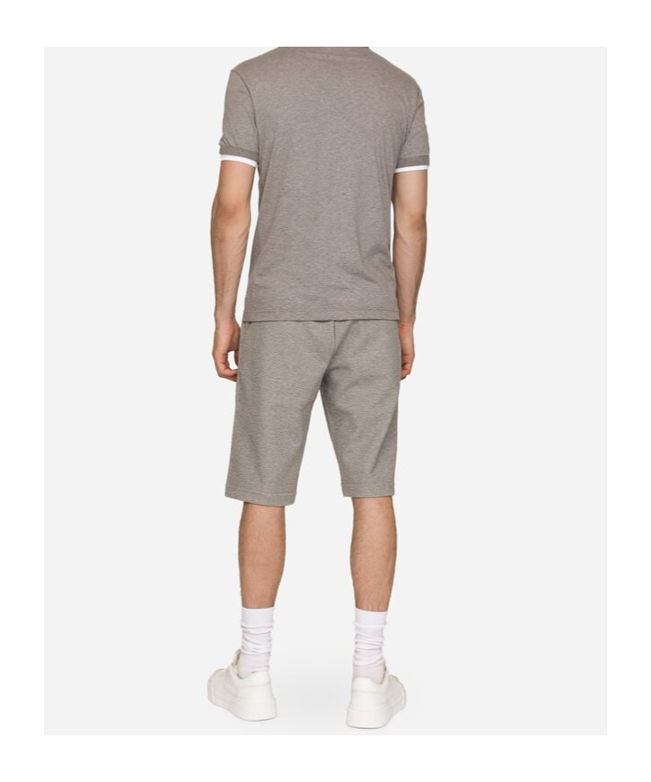 Dolce & Gabbana Jersey Jogging Shorts In Grey