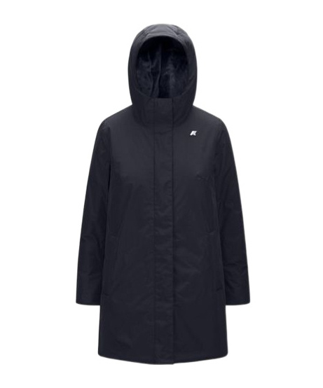 K-way Hooded Cotton Jacket In Black