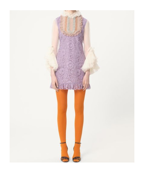 Valentino Kurzes Kleid Aus Bestickter Heavy Lace Frau Multicolor 38 In Multi-color