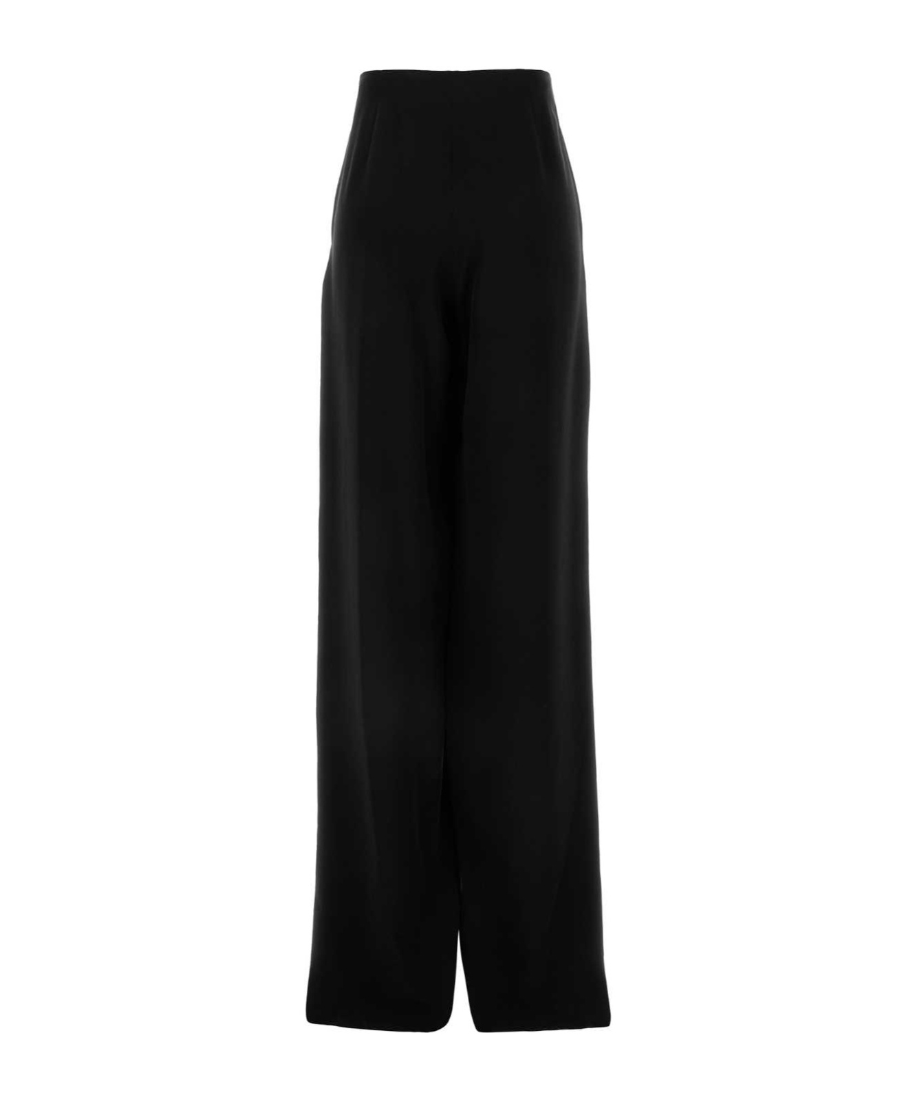 Saint Laurent Wide-leg Wool Pants For Women In Black