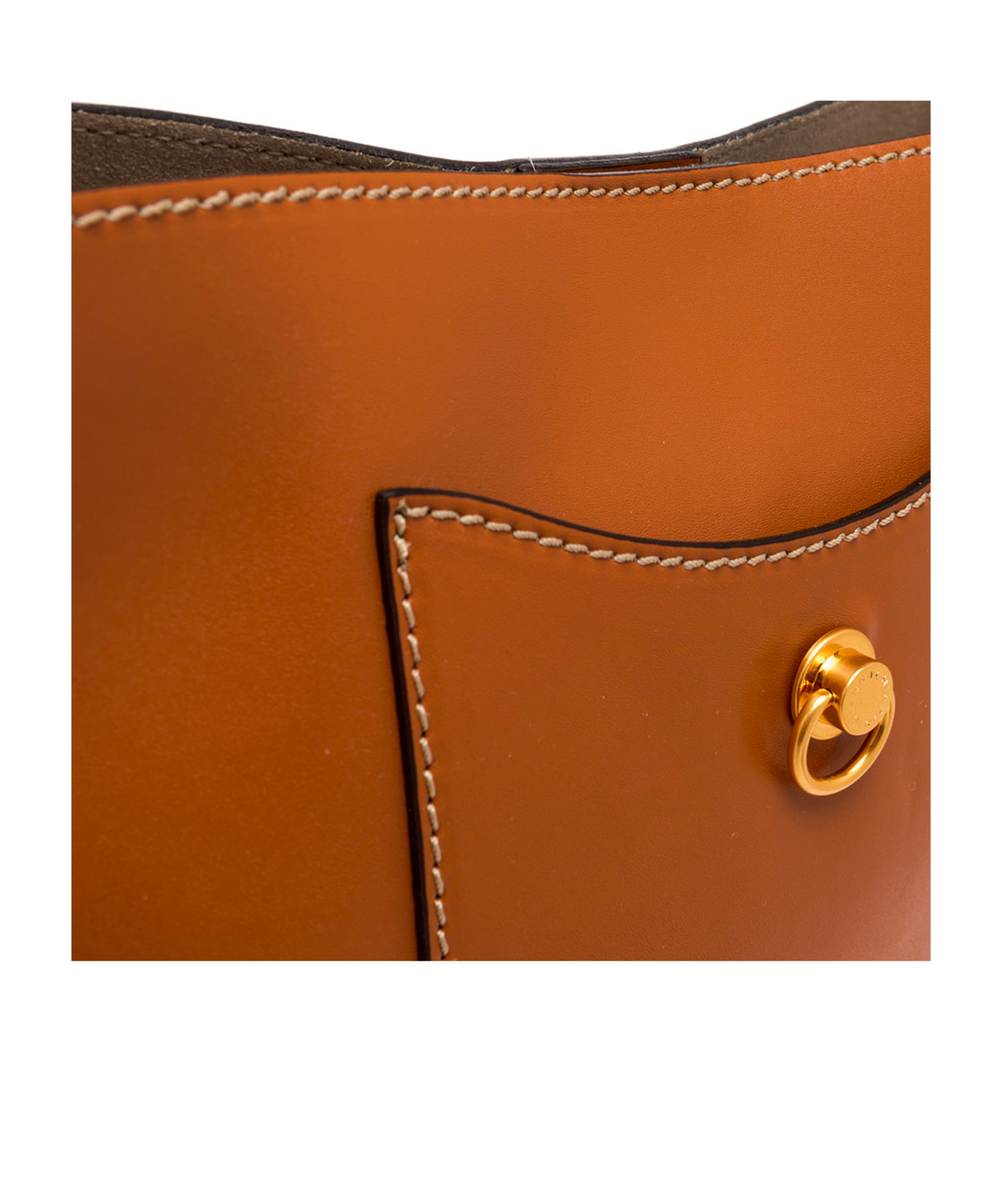 Gianni Chiarini Snap Bucket Bag In Brown