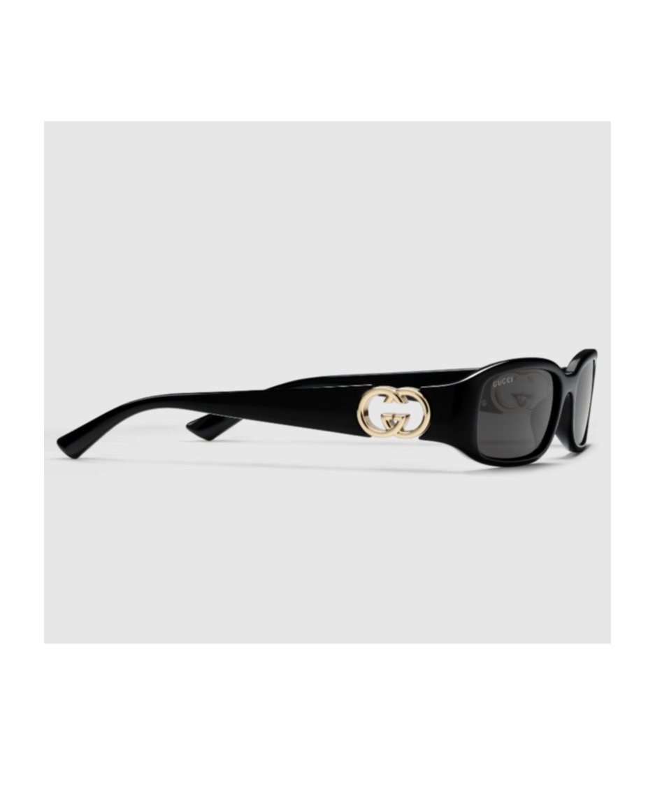 Gucci Eyewear Rectangle Frame Sunglasses In Black