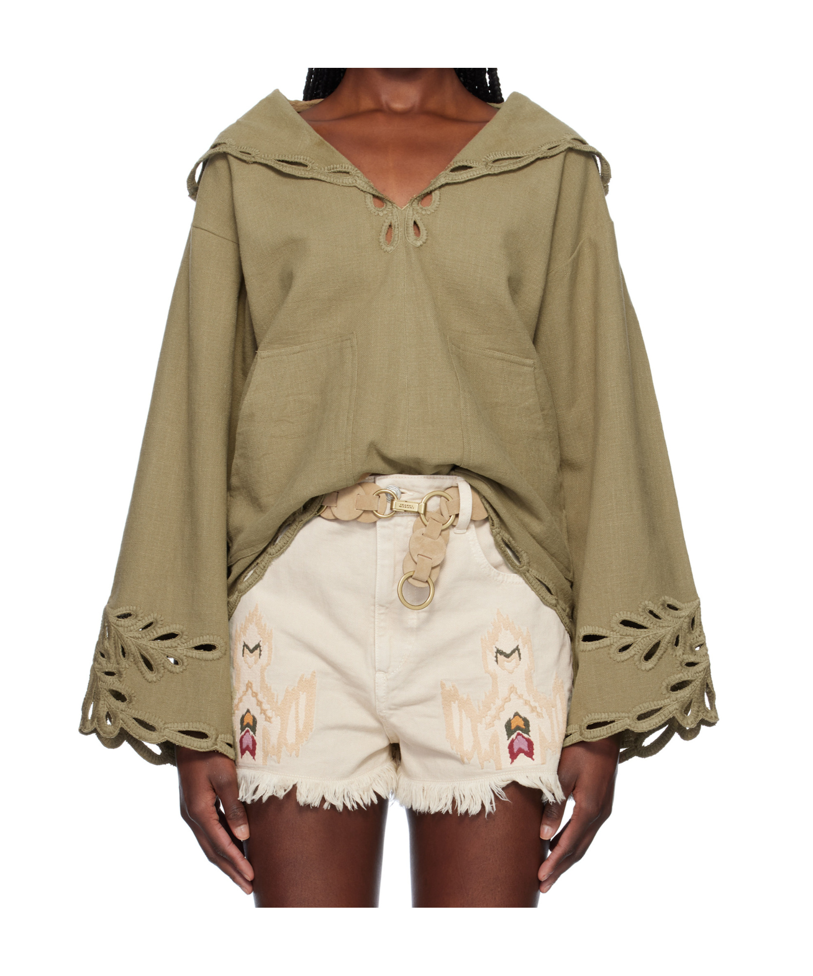 Shop Isabel Marant Étoile Solvi Shirt In Khaki