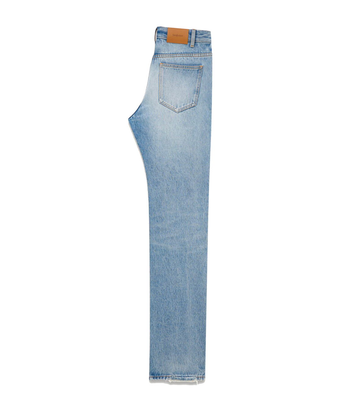 Saint Laurent Women's Jean Nico Denim Camel Pants In Blue