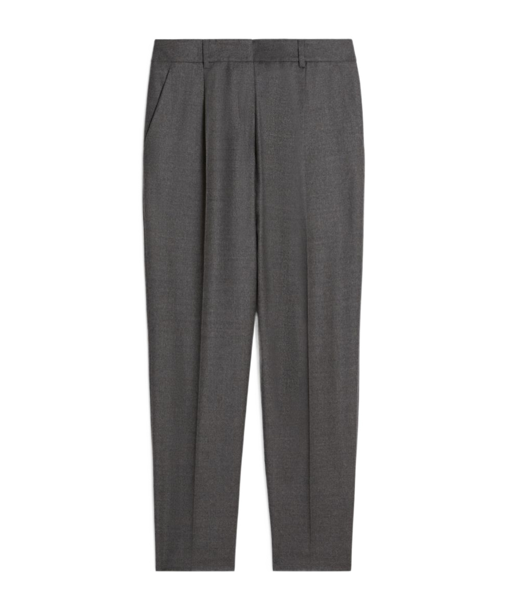 Weekend Max Mara Belt Loop Wool Casual Pants In Black