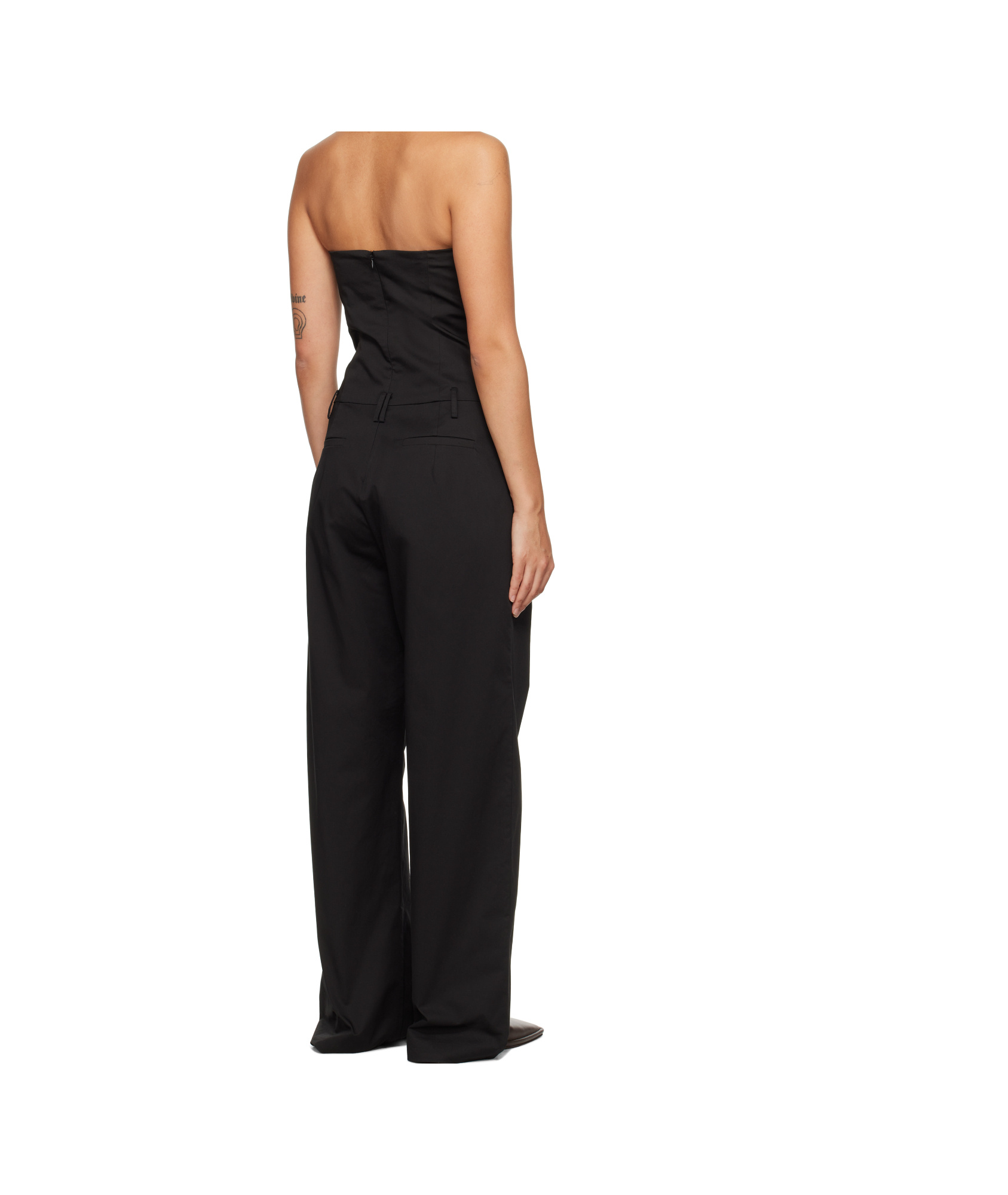 St Agni Deconstructed Tailored Jumpsuit In Black