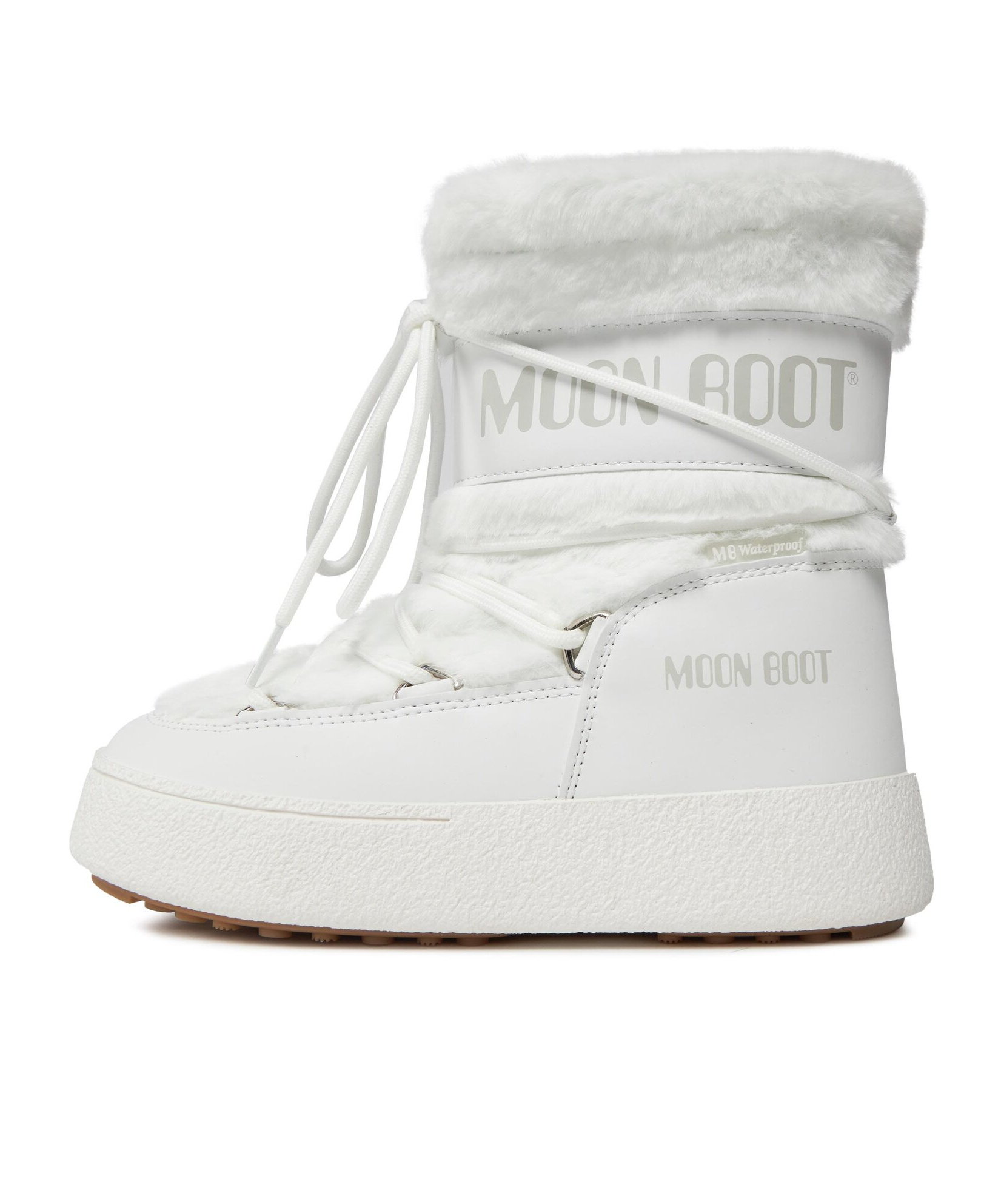 Shop Moon Boot Round-head Short Boots In White