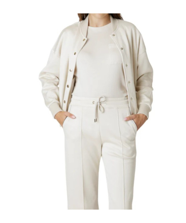 Eleventy Ribbed Stand Collar Casual Jacket In Neutral