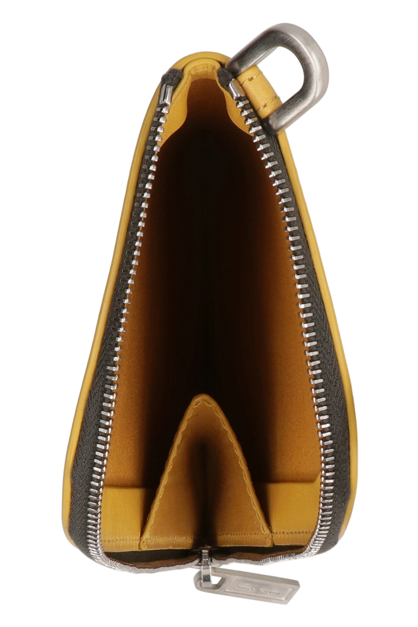 Rick Owens Wallet Leather Strap Metal Hardware In Yellow