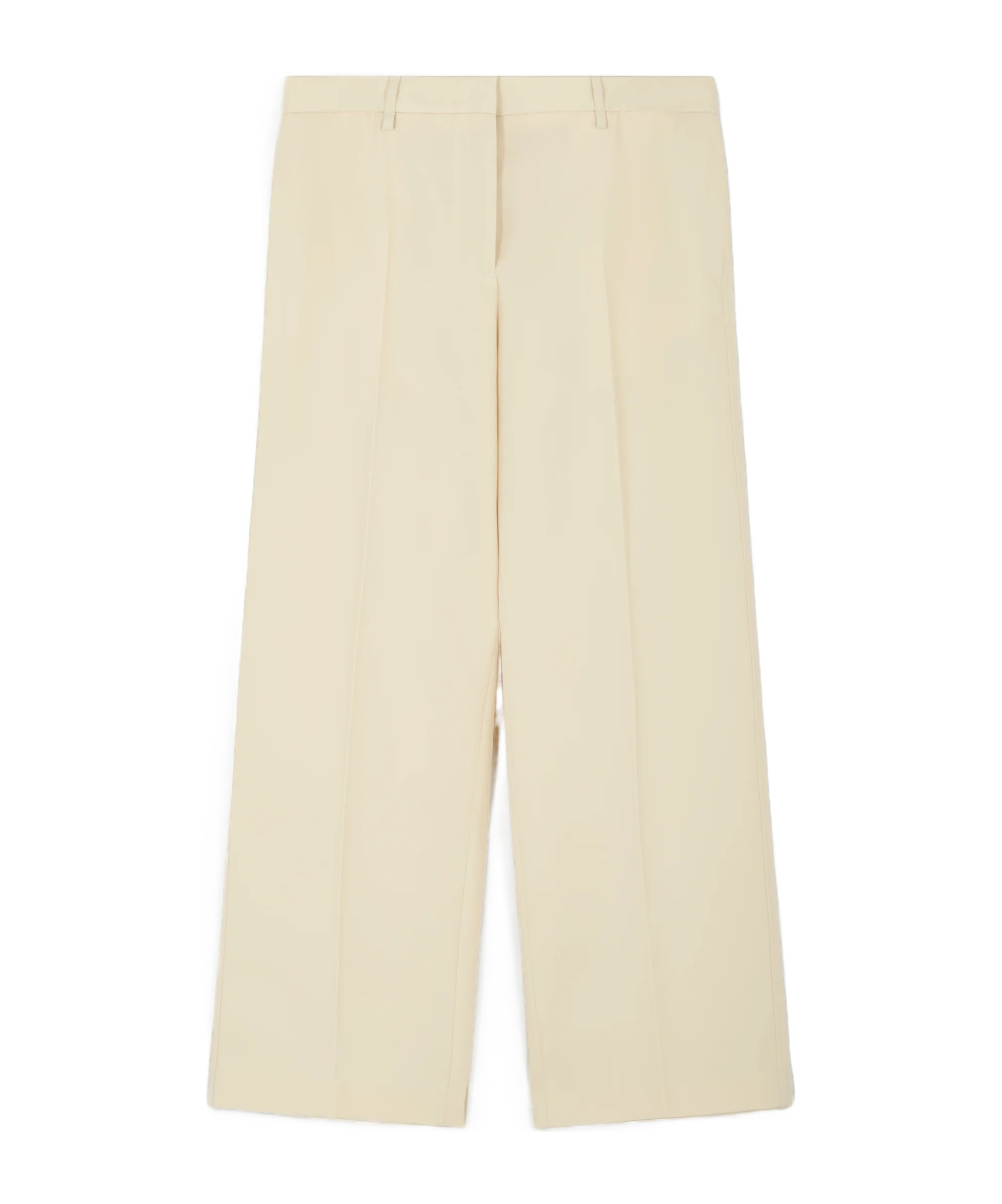 Jil Sander High-waisted Wool Trousers In Neutral