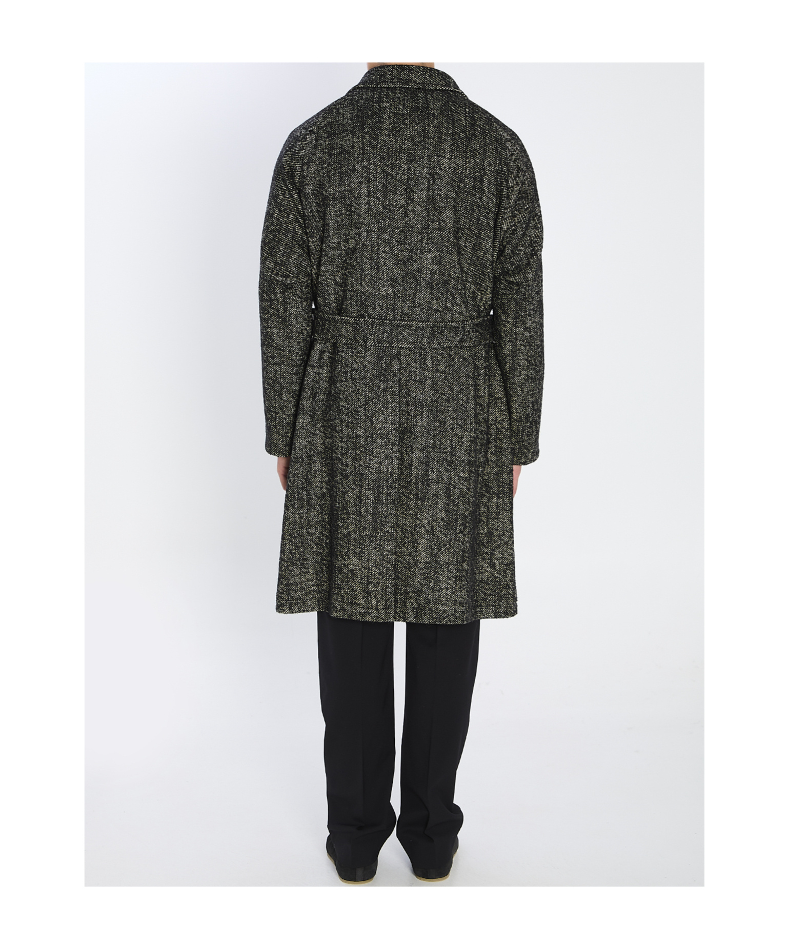 Tagliatore Midi Coat With Central Back Vent In Black