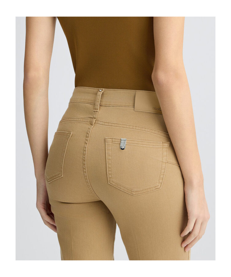 Liu •jo High-rise Denim Pants In Nude