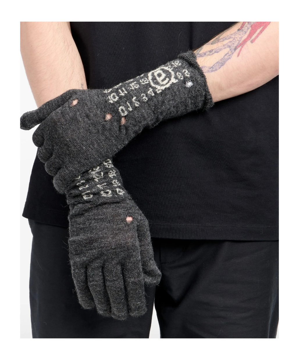 Mm6 Maison Margiela Numbers-motif Gloves