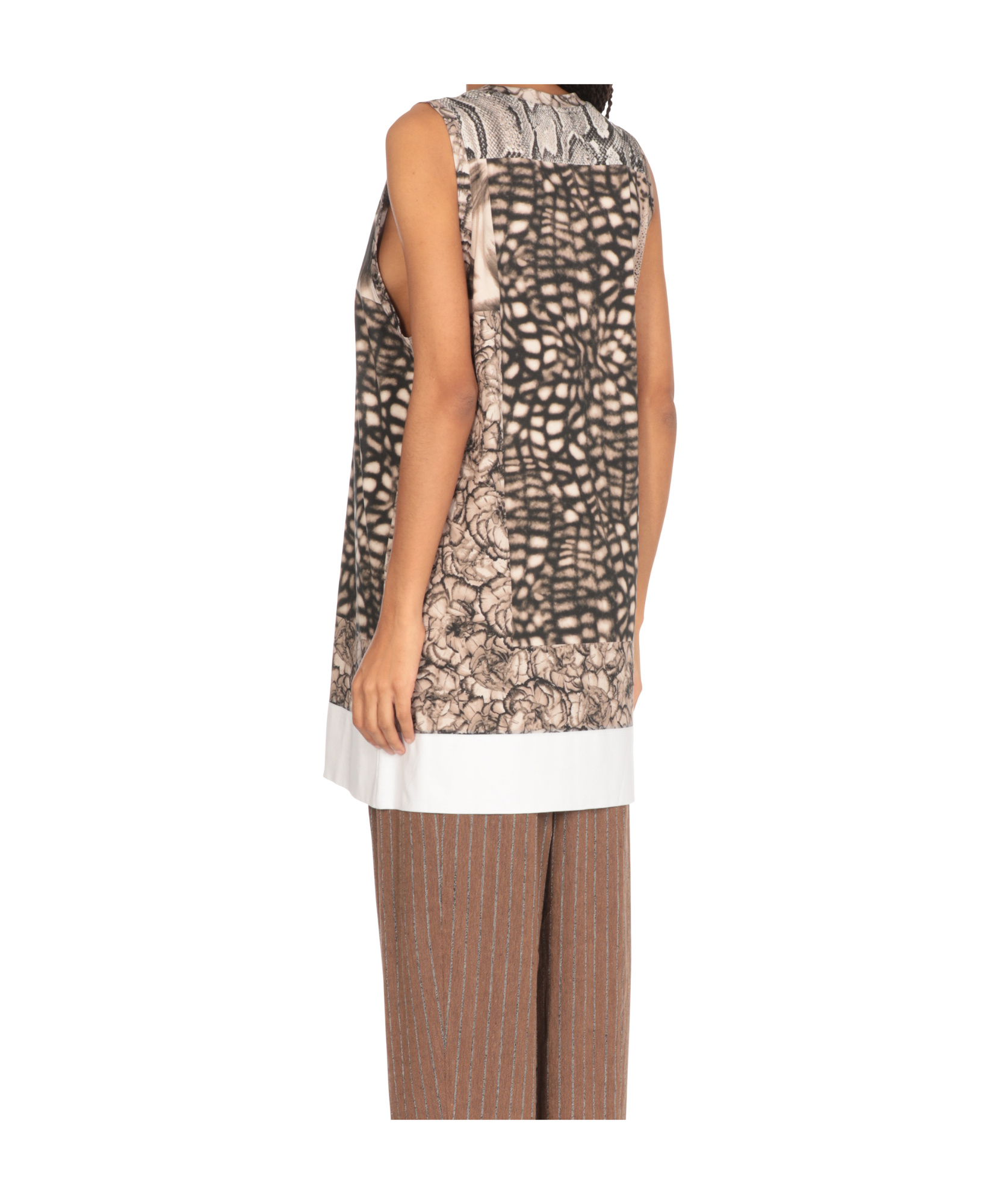 Shop Dries Van Noten Crew Neck Vest In Nude