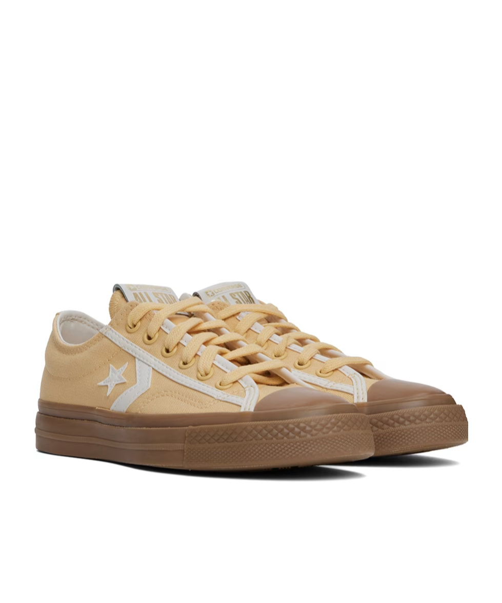 Converse Yellow Star Player 76 Tonal Low Top Sneakers In Nude