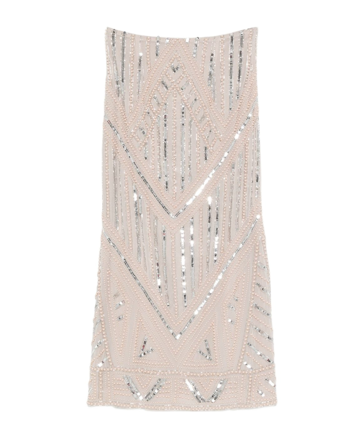 Forte Forte Midi Skirt With Geometric Pattern And Embellishments In Brown