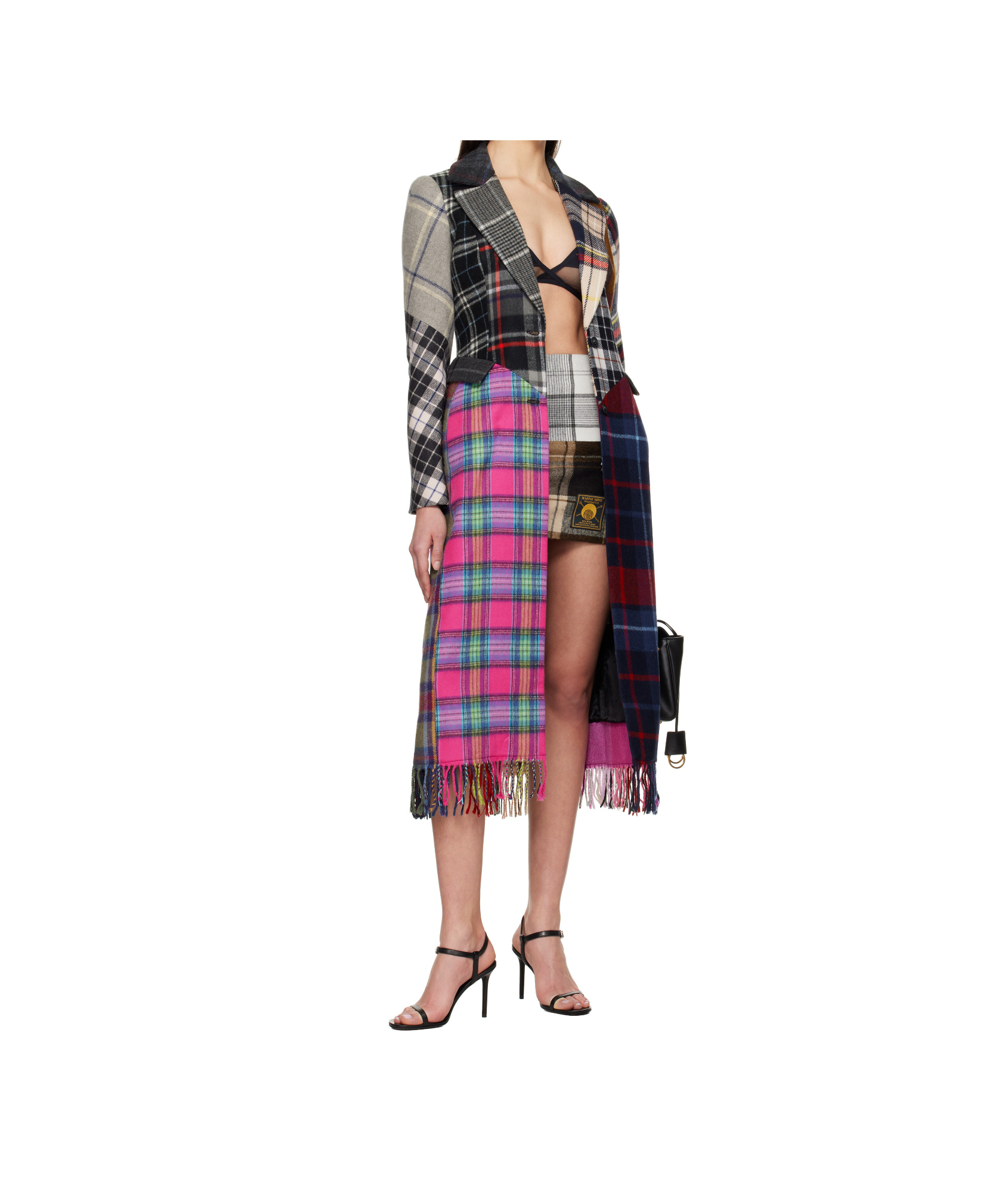 Marine Serre A Color-blocking Patchwork Coat