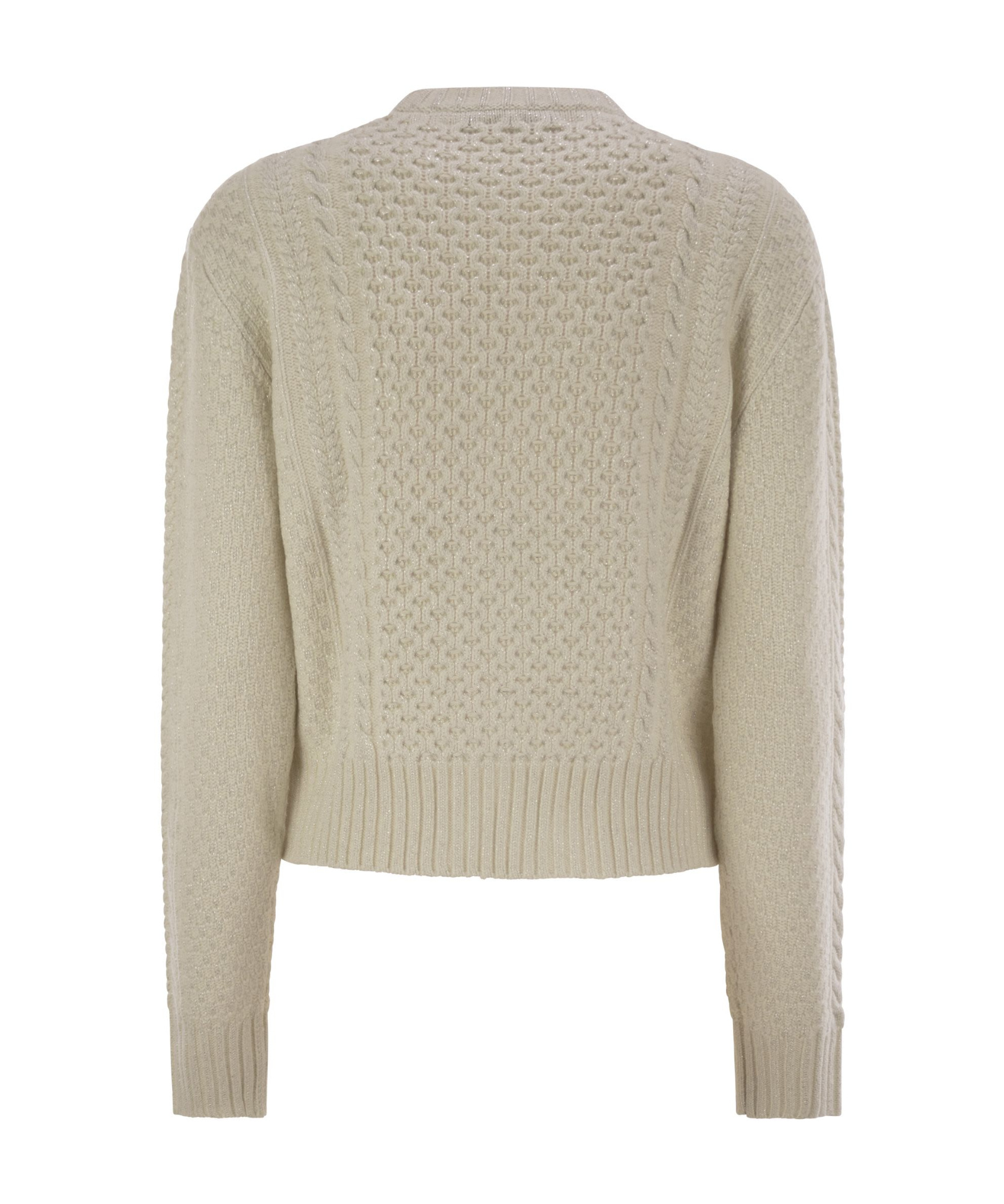Fabiana Filippi Platinum Fisherman Jersey With Lurex In Nude