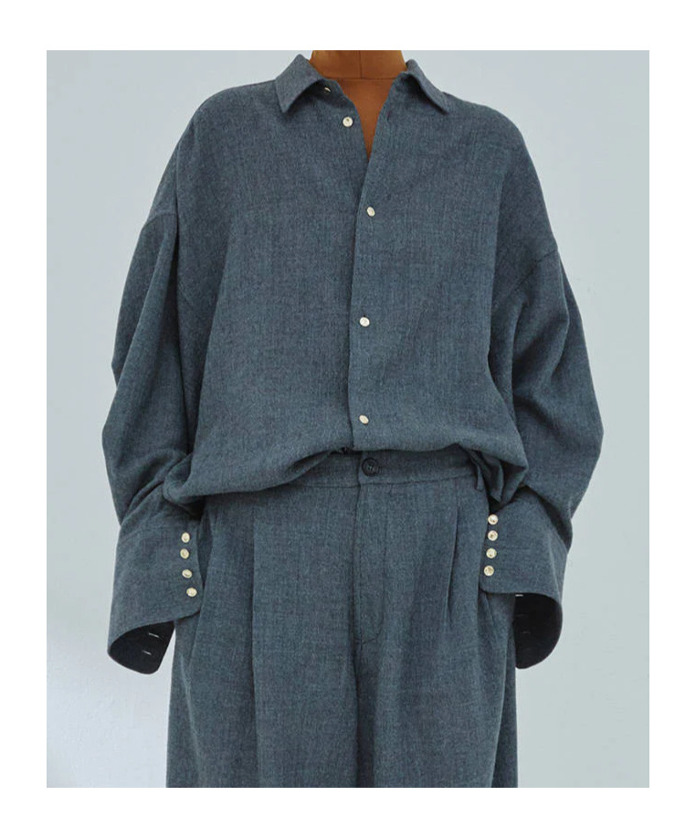 Darkpark Button-down Long-sleeved Shirt In Black