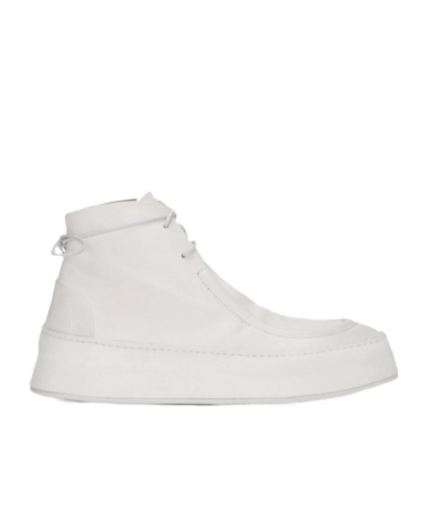 Marsèll Round Toe Ankle Boots In White