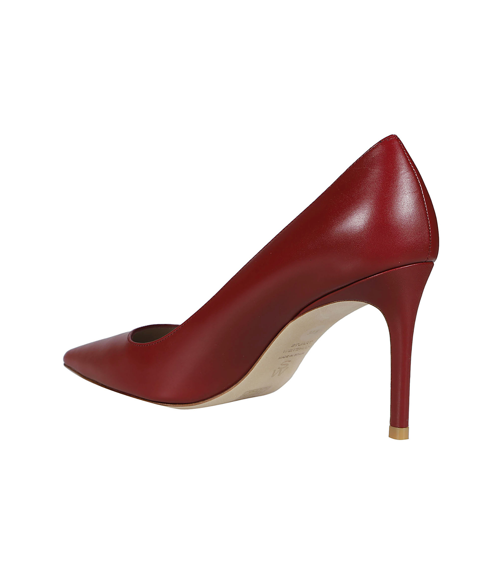 Stuart Weitzman Stuart 85mm Leather Pumps In Red