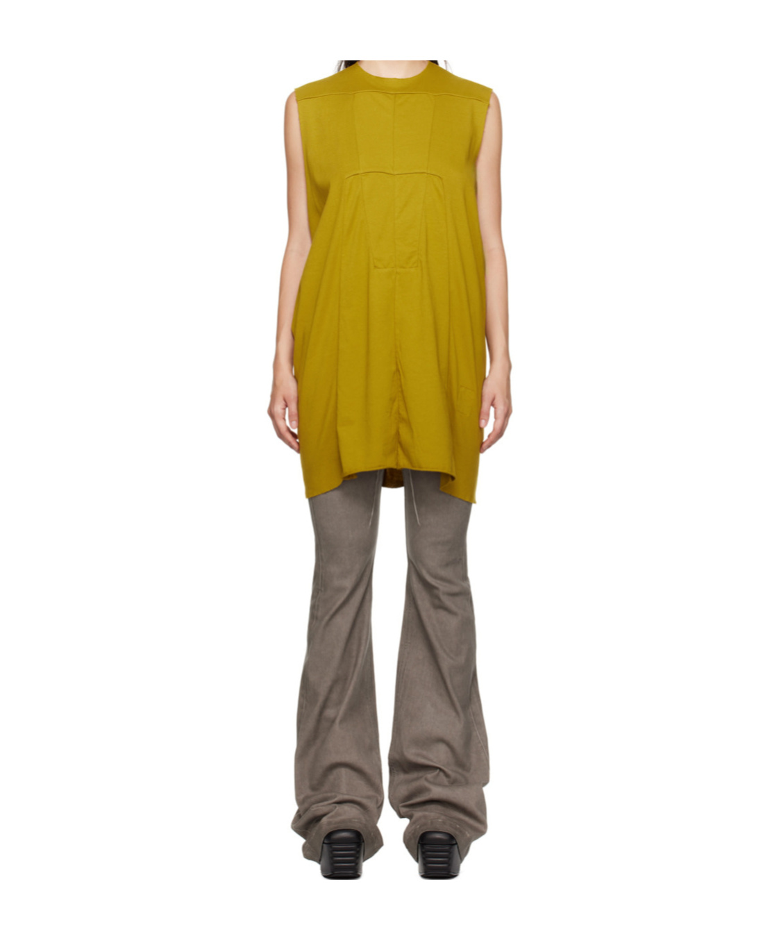 Rick Owens Drkshdw Round-neck Vest In Brown