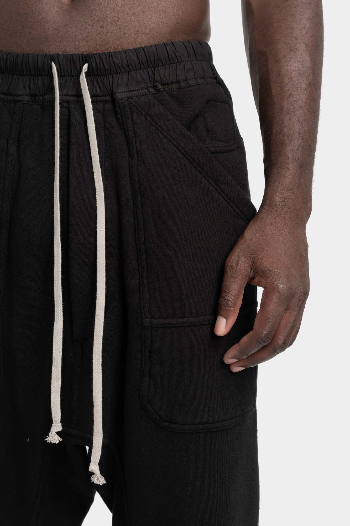 Rick Owens Drkshdw Workwear Drawstring Pants In Black