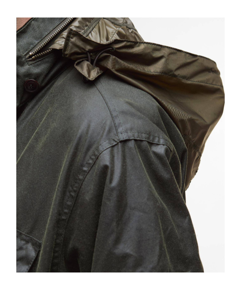 Barbour Editor Waxed Jacket In Black