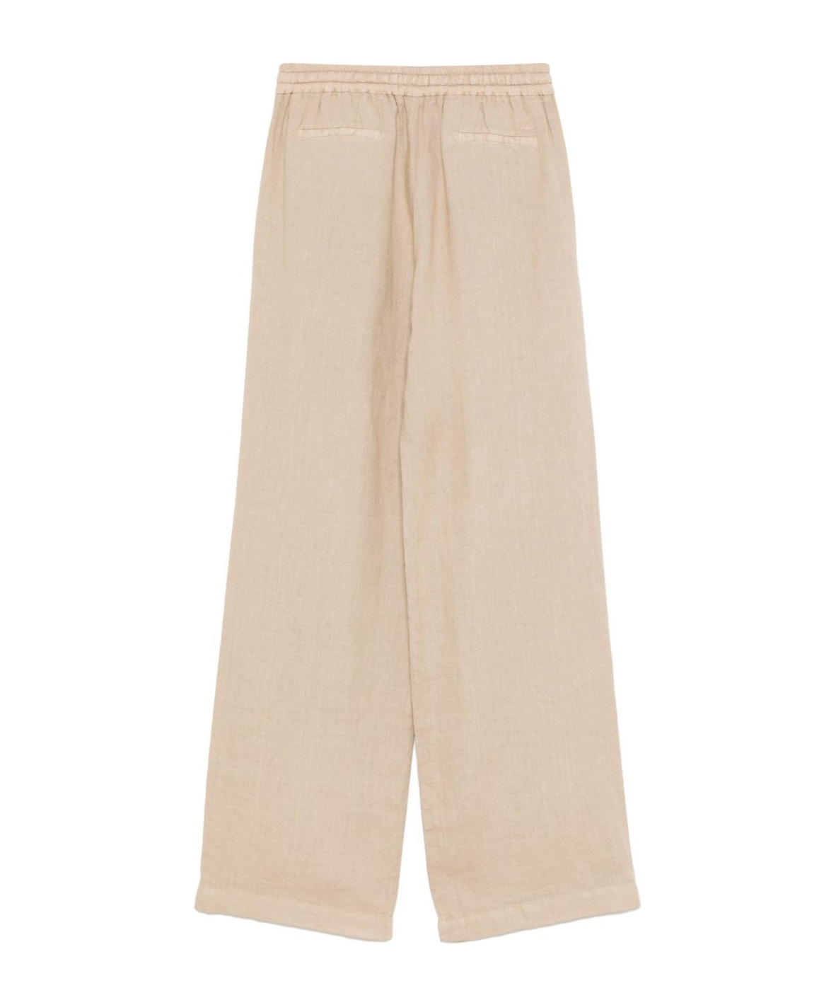 Fay Linen Straight-leg Trousers In Nude