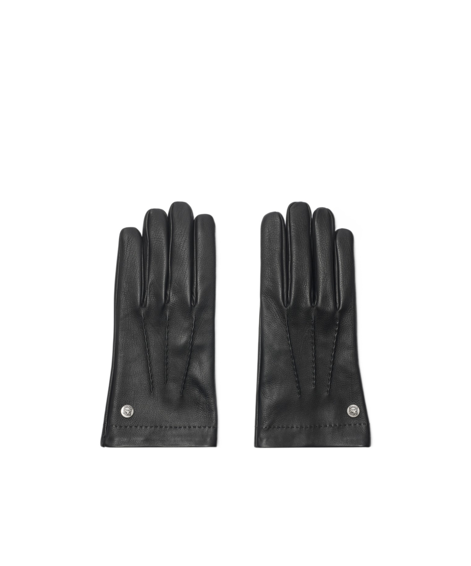 Burberry Ekd Logo Stud Full-finger Gloves In Black