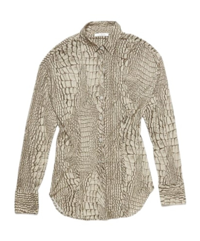 Acne Studios Button-up Printed Shirt In Nude