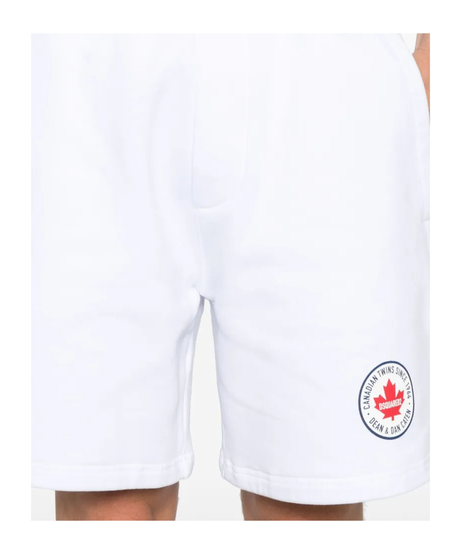 Dsquared2 Logo-print Track Shorts In White