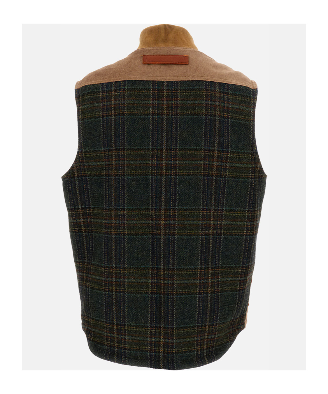 Junya Watanabe Multicolor Cotton And Wool Sleeveless Jacket In White
