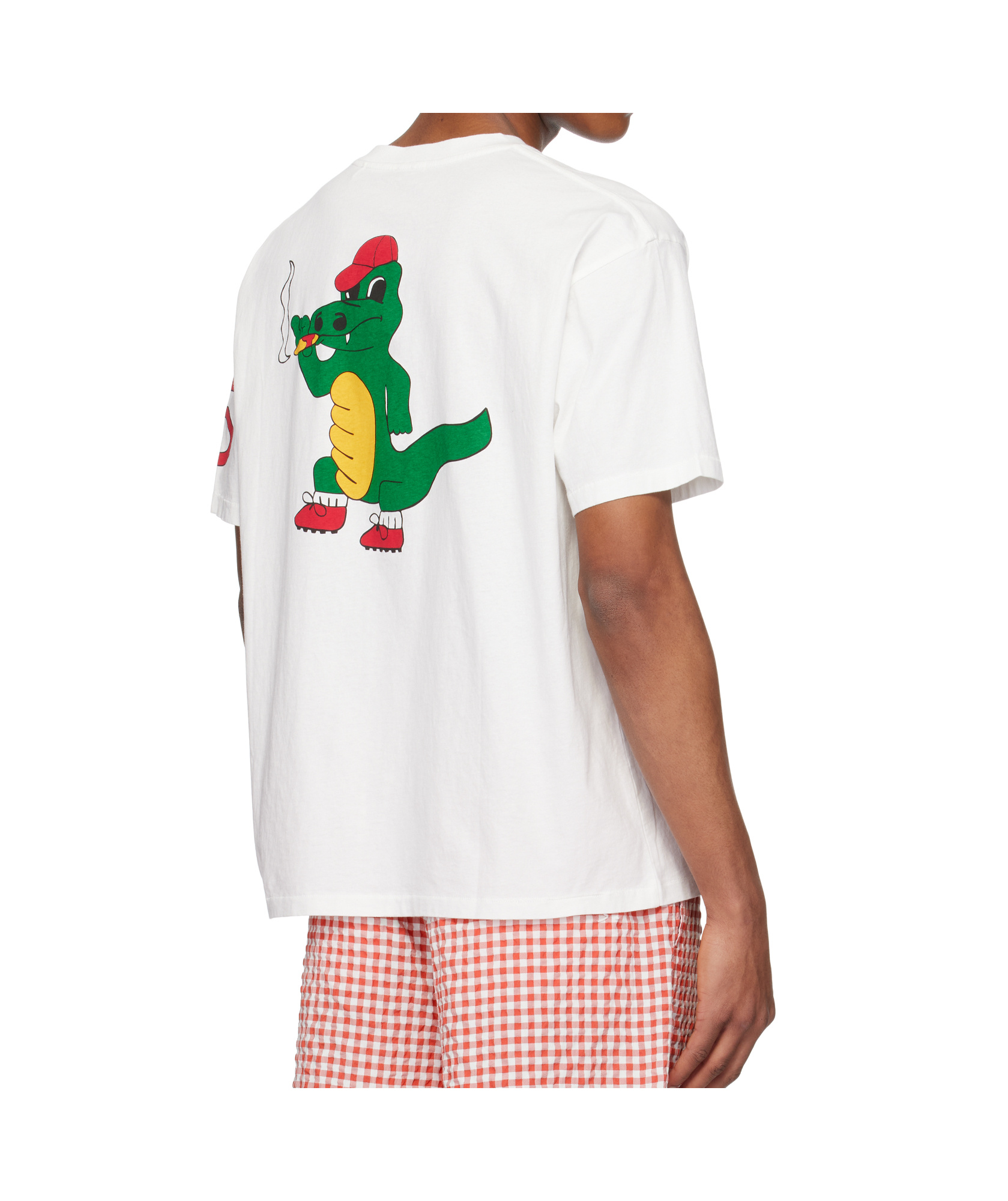 Bode Printed Cotton-jersey Henley T-shirt In White