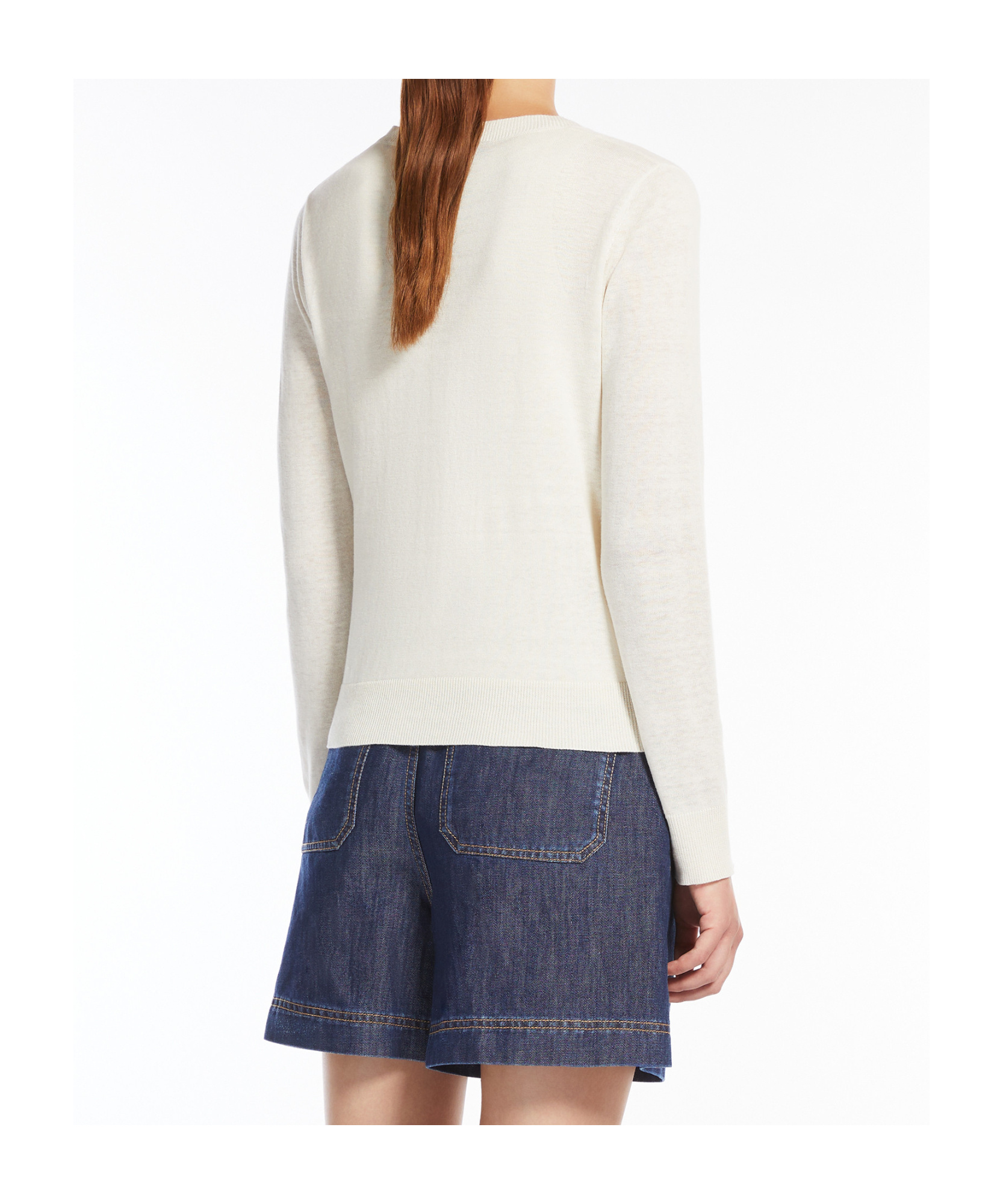 Weekend Max Mara Long-sleeved Cardigan And V-neck Tank Top Two-piece In White