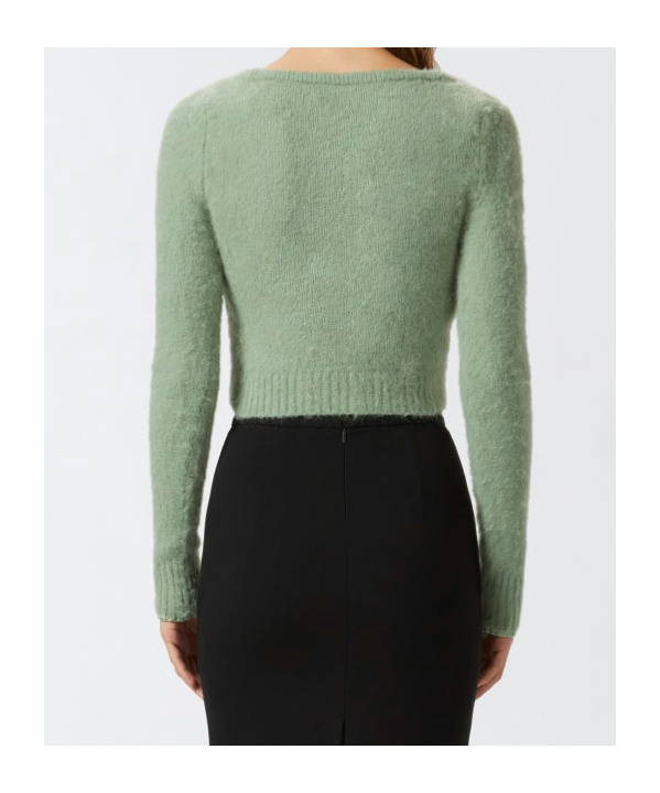 Shop Pinko Colorpoint Cardigan In Green