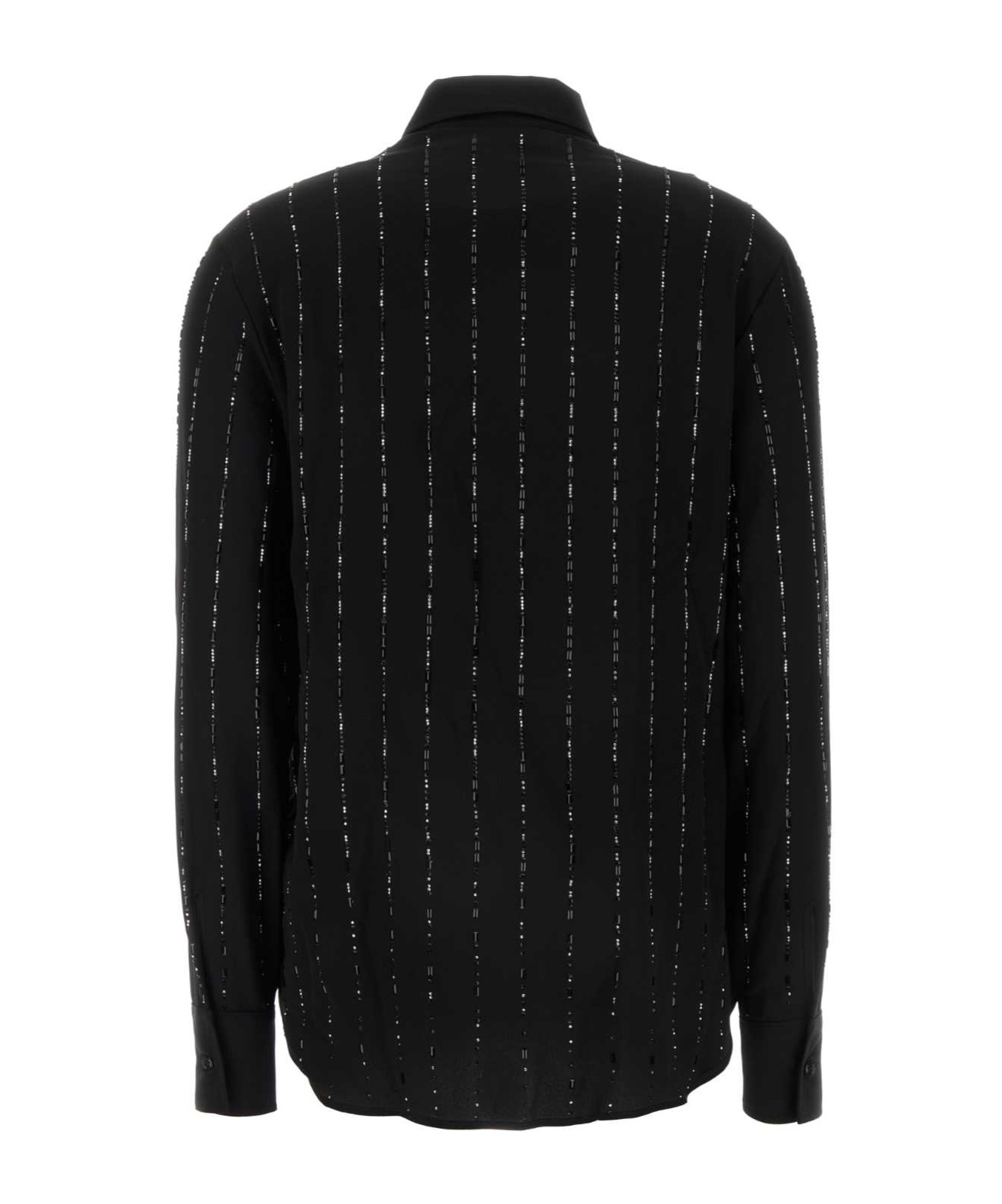 Ermanno Scervino Pinstriped Shirt In Black
