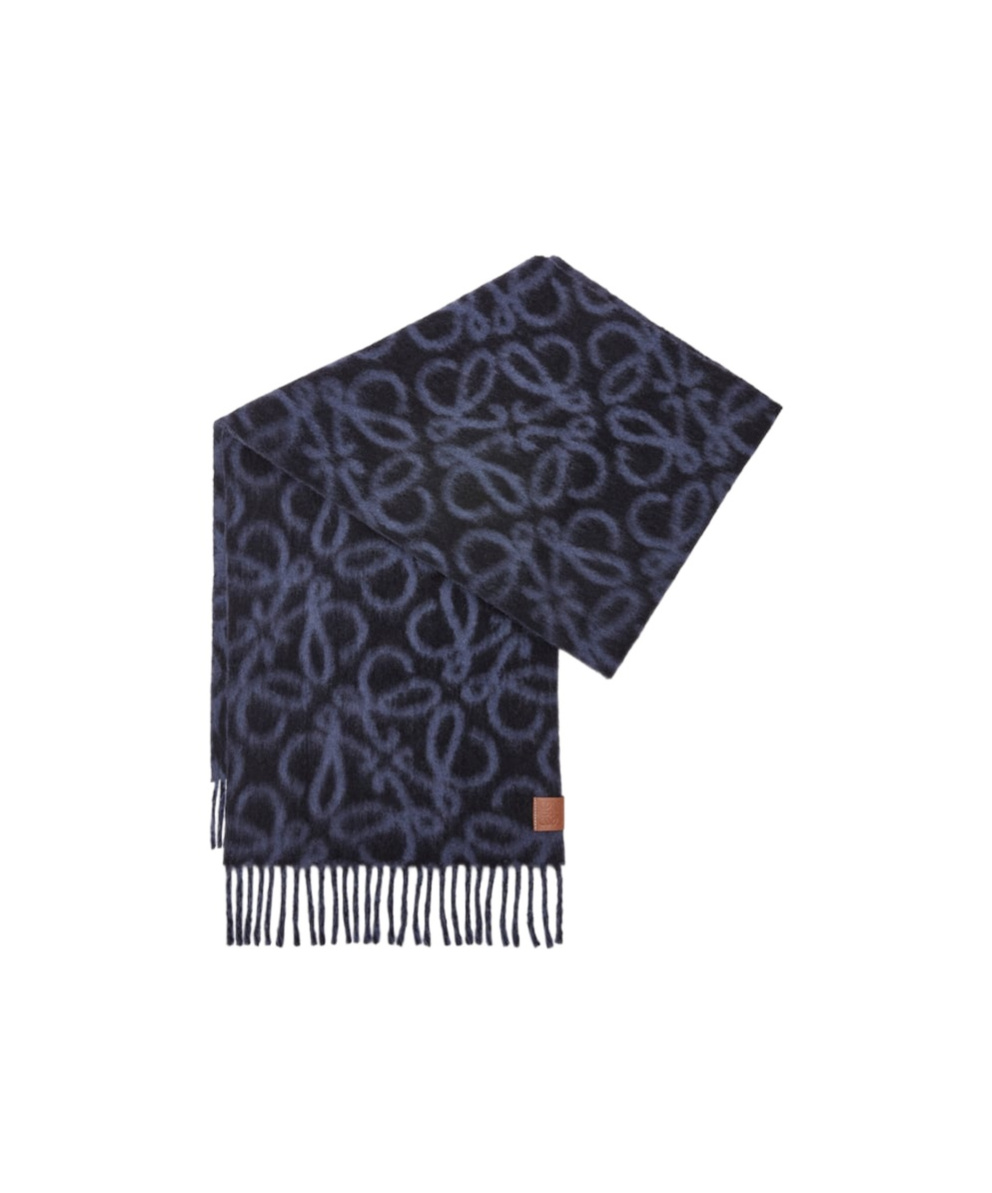 LOEWE ANAGRAM SCARF IN ALPACA AND WOOL