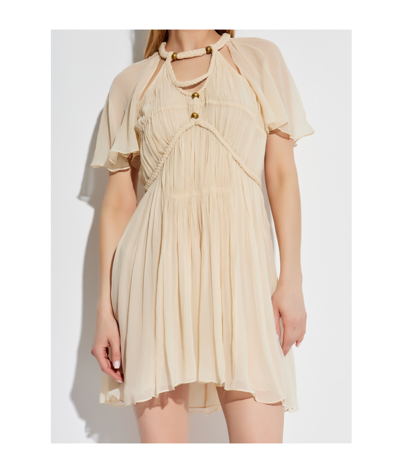 Isabel Marant Randalia Mini Dress In Nude